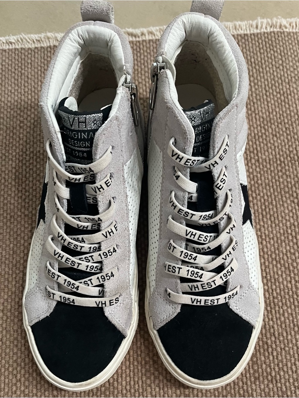 Vintage Havana Lester High Top Sneakers Factory Distressing Streetwear Size 7.5